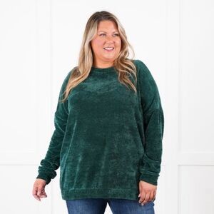 Solid Chenille Freckled Poppy Top